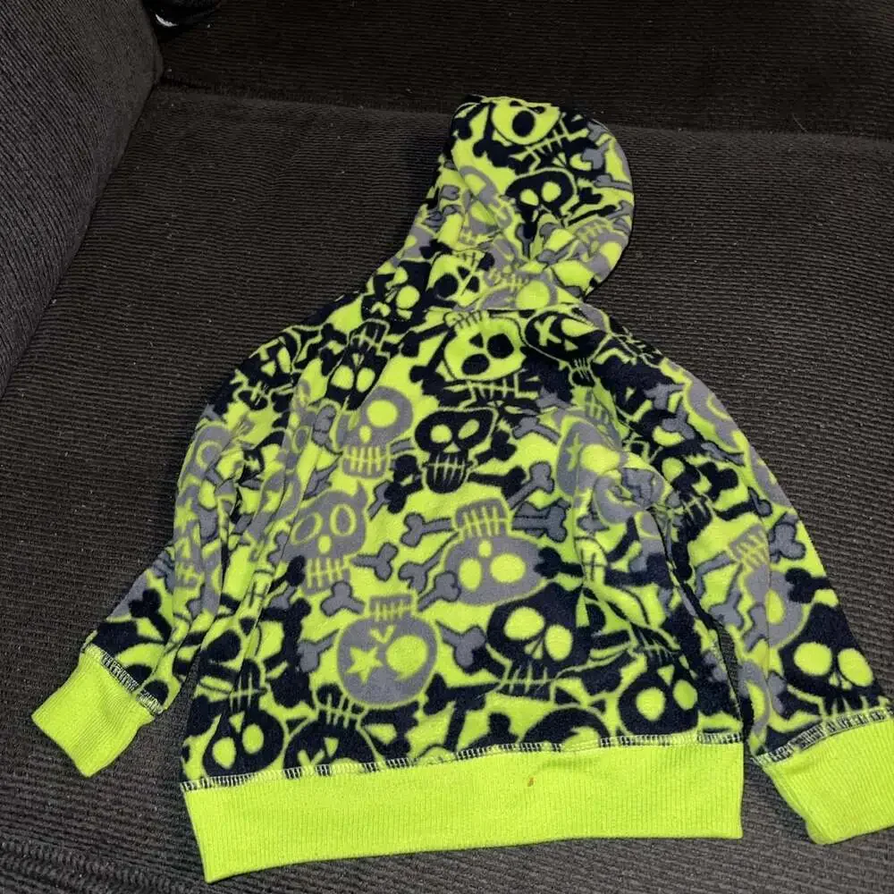 Baby Boy 18 months lot Of 3 Skull Jacket Cookie Monster Pj Pants & Dino Shirt